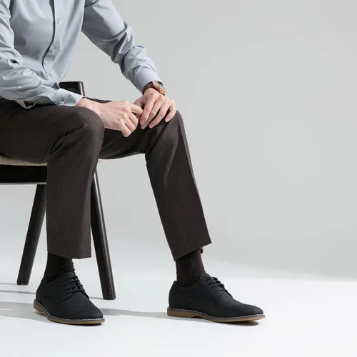 Vista 4 de Jousen Zapatos de vestir casuales para hombre, zapatos de vestir clásicos de negocios retro para hombres
