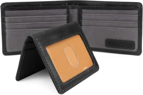 Vista 4 de Timberland PRO Men's Leather RFID Wallet with Removable Flip Pocket Card Carrier