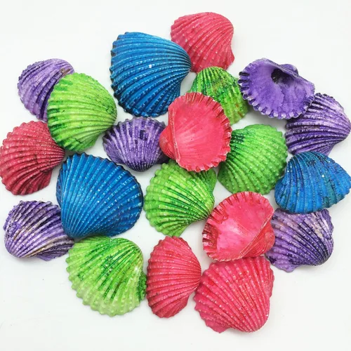 Vista 9 de PEPPERLONELY Conchas marinas teñidas de colores surtidos, 5 onzas, tamaño 1/4 pulgada