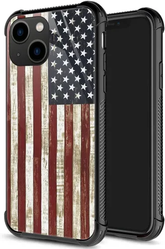 Vista 25 de ZHEGAILIAN Funda para iPhone 14 Pro, protección de grado militar, esquinas a prueba de golpes, funda antiarañazos para iPhone 14 Pro, bandera vieja