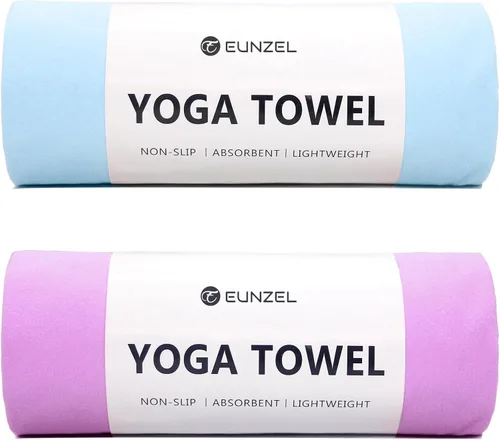 Vista 17 de Eunzel Toalla de yoga caliente antideslizante para esterilla de yoga, toalla absorbente de sudor para yoga caliente, pilates y entrenamiento, 72 x