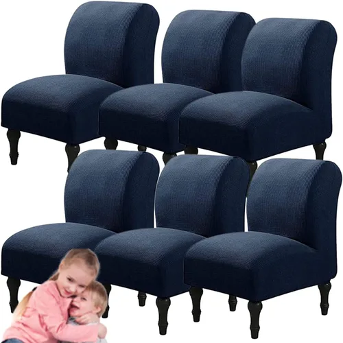 Vista 61 de Fundas elásticas para silla sin brazos, extraíbles y lavables, de elastano jacquard sin reposabrazos, protector de muebles para sala de estar, Verde