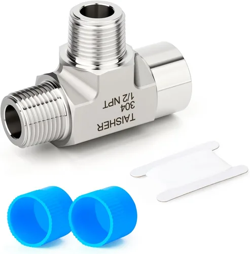 Vista 33 de TAISHER 1 pieza de forja de accesorios de tubería de acero inoxidable 304, 1/2 "NPT macho x 1/2 "NPT hembra x 1/2" NPT accesorios de tubería macho