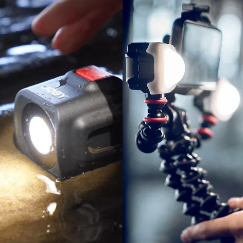 Vista 7 de Joby Beamo - Luz LED para smartphone y cámara sin espejo, compacta, carga inalámbrica, Bluetooth, impermeable, para vlogging, creación de contenido