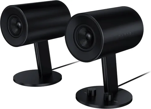 Vista 9 de Razer Nommo Chroma: Controladores de fibra de vidrio tejida personalizada de 3" - Puertos de graves orientados hacia atrás - Perilla de graves