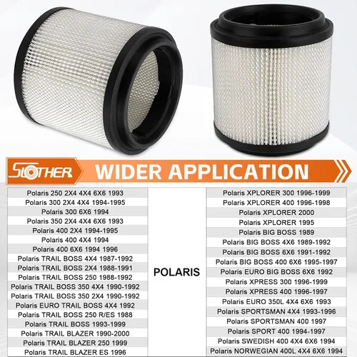Vista 5 de 7080369 Filtro de aire de repuesto para Polaris Trail Boss 250 350 Trail Blazer 250 Sportsman 400 Xplorer 400L Big Boss 4X6 6X6 Xpress 300