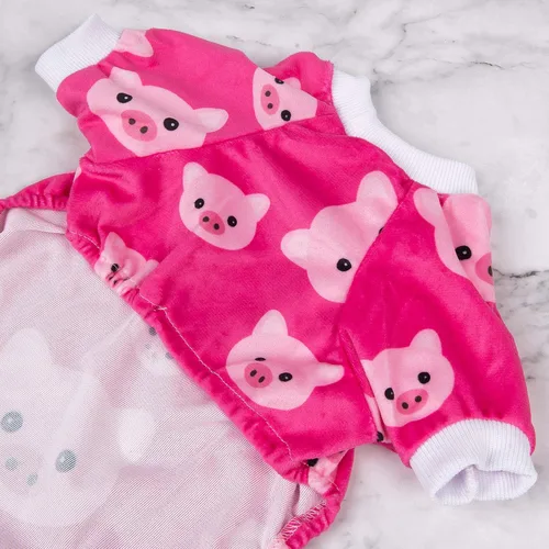 Vista 3 de CuteBone - Pijama de Halloween para perro, enterizos para cachorros, ropa suave para gatos, abrigo de Navidad para mascotas, cómodo traje de cuerpo