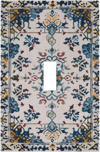 Vista 29 de William Morris Floral Boho Azul Medianoche Azul Bohemio Flor 1 Banda Dúplex Cubierta de Salida Decorativa Receptáculo Único Interruptor Eléctrico
