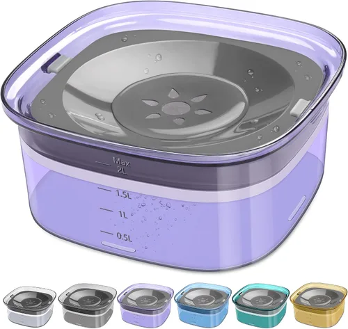 Vista 11 de UPSKY - Cuenco de agua para perros de 70 onzas, comedero lento sin derrames para bebedor desordenado Large Capacity, Spill Proof, Prevent Pet