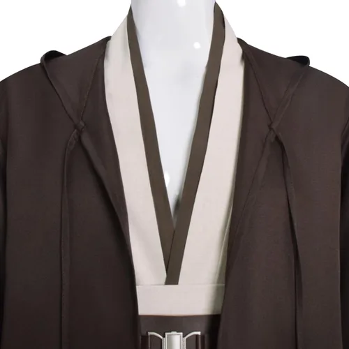 Vista 6 de Disfraz de cosplay para hombre, túnica blanca con capucha, bata, uniforme de Halloween Conjunto completo blanco