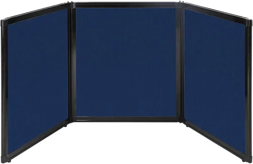 Vista 13 de Versare Pantalla plegable de mesa Partición de 3 paneles Divisor de espacio de trabajo portátil ligero Negro 78 x 24 pulgadas