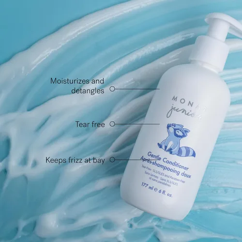 Vista 3 de MONAT Acondicionador Junior Gentle - Un acondicionador para el cabello antiencrespamiento seguro y suave para niños que se enjuaga rápidamente. Todo