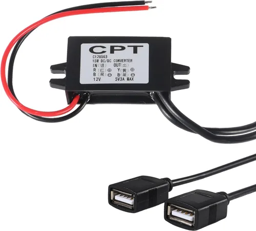 Vista 7 de DIANN Módulo convertidor de 12V a 5V 3A 15W Buck - Regulador de CC a CC Convertidor de potencia de coche con interfaz de cable Interfaz de alambre