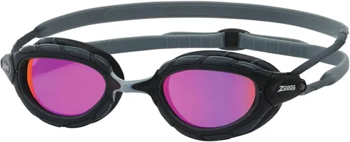 Vista 7 de Zoggs Gafas de natación unisex de titanio Predatоr para adultos con junta ultra ajustada y lentes curvos espejados con protección UV antivaho