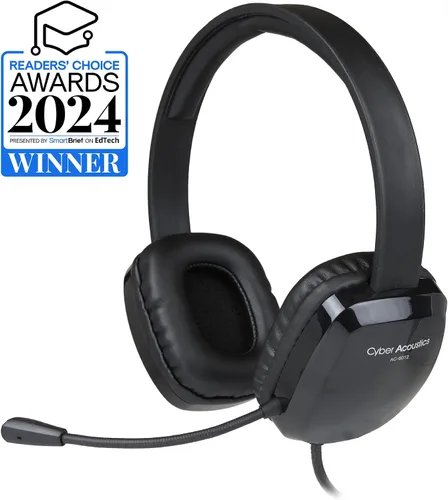 Vista 2 de Cyber Acoustics AC-6012 USB-A Auriculares estéreo con micrófono flexible