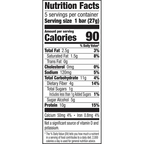 Vista 4 de Protein One Barra de proteína de chispas de chocolate de 90 calorías, 4.8 onzas (5 unidades)
