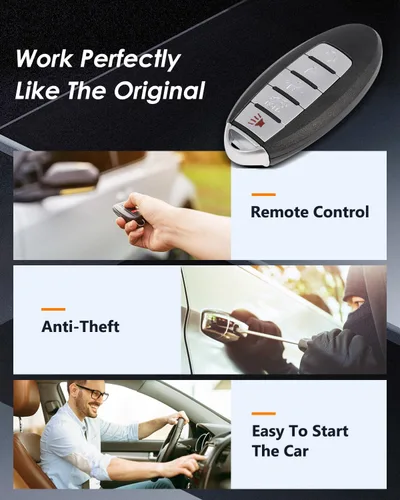 Vista 5 de OCPTY 1 X Control remoto de entrada con llave abatible Transmisor de repuesto para 2013-2016 para NISSAN para Pathfinder 2013-2015 para NISSAN