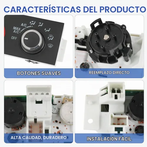 Vista 5 de DICMIC Módulo de control climático del calentador de A/C delantero Compatible con 1996-2014 Chevrolet Express 1500 GMC Savana 1500 1996-2020