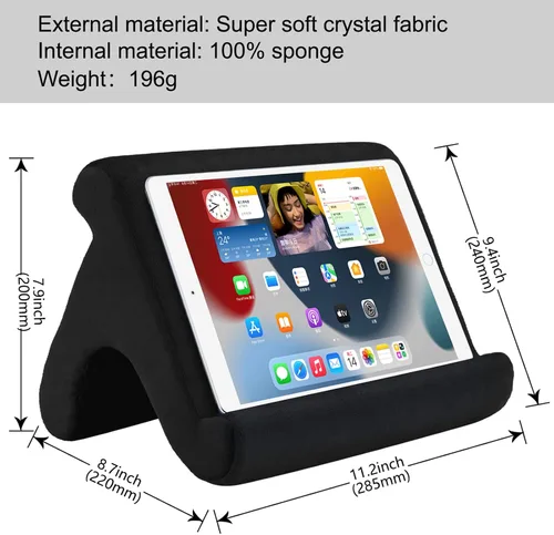 Vista 7 de SAMHOUSING Soporte de almohada para tablet, 3 ángulos de visión, compatible con tabletas, teléfonos y iPad Pro 9.7, 10.5, 12.9 Air Mini 4, Kindle