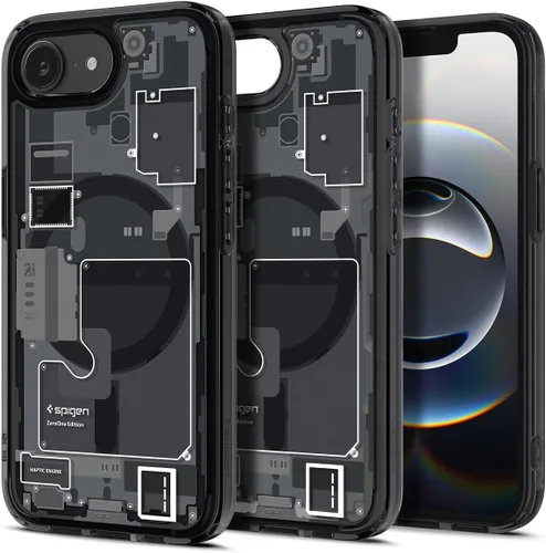 Vista 24 de Spigen Ultra Hybrid MagFit Impresión Digital Directa - Funda para iPhone 16 Pro [Diseño Personalizado][Compatible con Magsafe] - Analógica DDP