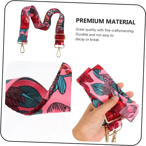 Vista 2 de EXCEART 8 pcs Backpack Straps Nylon Bag Strap Cross Body Bag Strap Purses Crossbody Strap Canvas Crossbody Strap Buckle Straps Long Handbag Strap