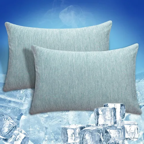 Vista 31 de CHOSHOME Fundas de almohada refrescantes con cremallera Fundas de almohada Q-Max > 0.45 con cremallera para personas que duermen con calor, suaves