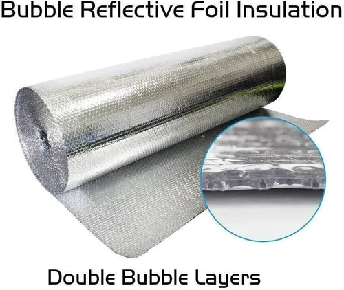 Vista 4 de Kit de aislamiento reflectante precortado para puerta de garaje: hojas de paneles de aislamiento de burbujas dobles con barrera radiante de aluminio