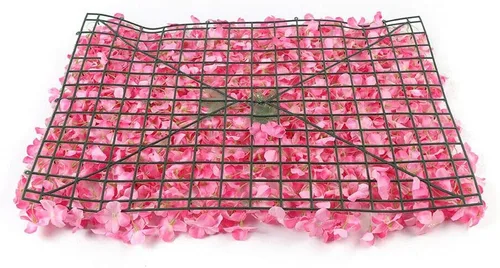 Vista 7 de Paquete de 10 paneles de pared de flores artificiales de 24 x 16 pulgadas, paneles de pared románticos de rosas de seda para bodas, fiestas, hogar
