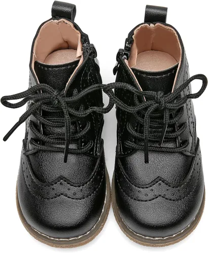 Vista 3 de DADAWEN - Botas de nieve impermeables para niños y niñas, botas térmicas para el invierno Negro Mg
