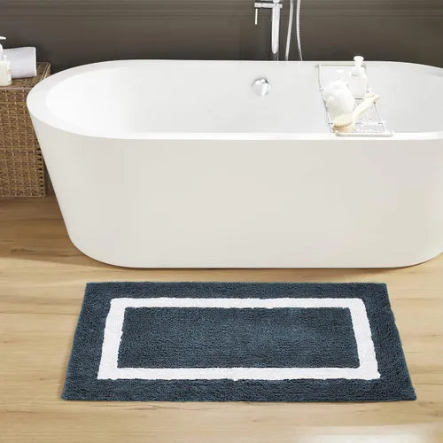 Vista 134 de Better Trends - Alfombra de baño 100% algodón reversible, altamente absorbente y lavable a máquina, suave, tapete de ducha para piso de baño