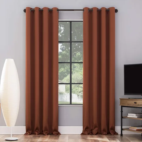 Vista 32 de Sun Zero Nordic - Juego de 2 paneles de cortinas con ojales de grado teatral extremo 100% opacas, 104" x 96" (2* 52" x 96"), cortinas opacas blanco