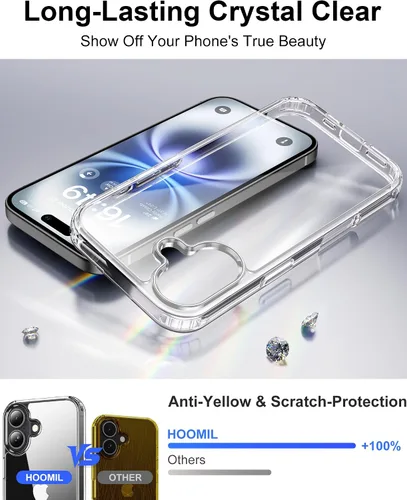 Vista 236 de HOOMIL Funda para iPhone 7 Plus/iPhone 8 Plus de 5.5 Pulgadas, sin amarillamiento, protección contra caídas, cubierta trasera dura transparente