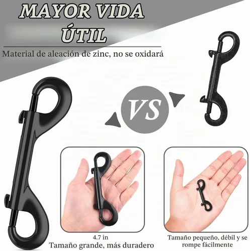 Vista 7 de ERKOON Ganchos extra grandes de 4-7/10 pulgadas de doble extremo, capacidad de carga de 220 libras, clips de aleación de zinc de doble cara