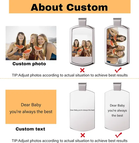 Vista 4 de Llavero personalizado con foto personalizada con foto, llaveros grabados para mujeres y hombres, regalo conmemorativo