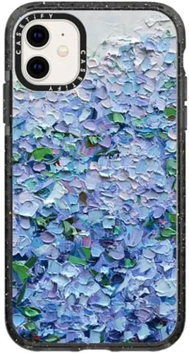 Vista 22 de Funda Impact de CASETiFY para iPhone 11 - Tiempo A Solas de Esther Kim - Negro Claro