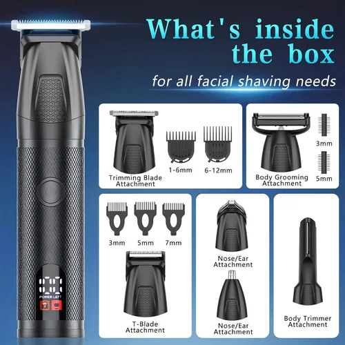 Vista 6 de Bomxin Manscape - Cortadora de cuerpo y barba para hombres, impermeable