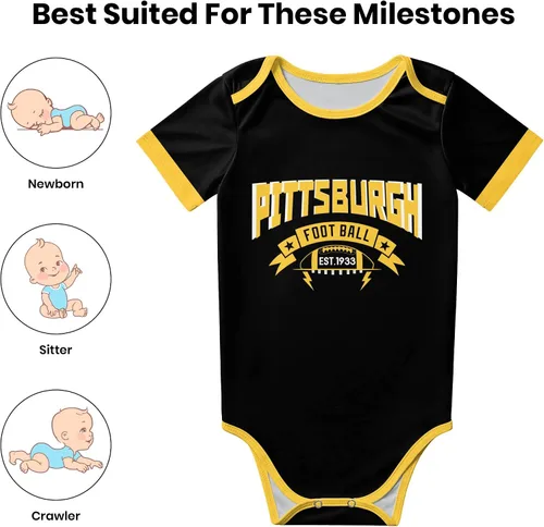Vista 7 de Sfodcovy Ropa de bebé personalizada, ropa de bebé, número de nombre, recién nacido, regalos para bebé niño y niña