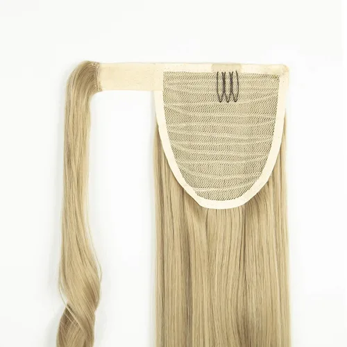 Vista 3 de OMGREAT Extensión de cola de caballo de 24 pulgadas, extensiones de cabello largo y lacio para mujer, cola de caballo sintética envolvente