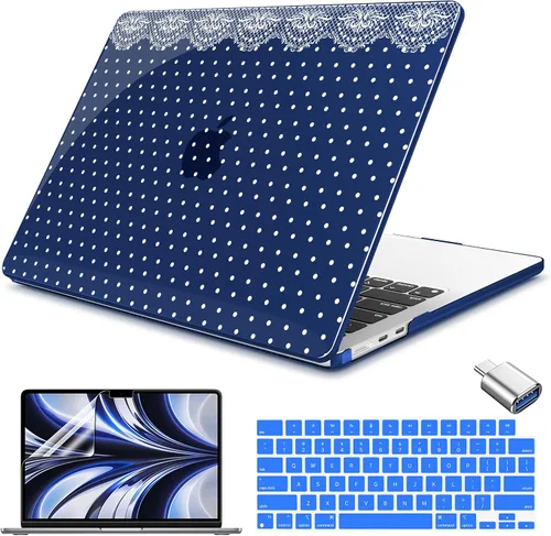 Vista 12 de Teryeefi Compatible con M4 M3 M2 MacBook Air de 15 pulgadas 2024 2023 Funda Modelo A3241 A3114 A2941 con Pantalla Liquid Retina, Cubierta Protectora