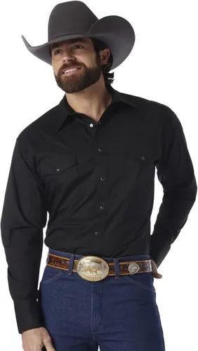 Vista 6 de Wrangler Camisa Deportiva Western Negra
