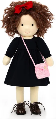 Vista 13 de BlissfulPixie Muñeca de trapo Waldorf Girl hecha a mano, ámbar, felpa suave de 12 pulgadas, ideal para bebés y niños pequeños