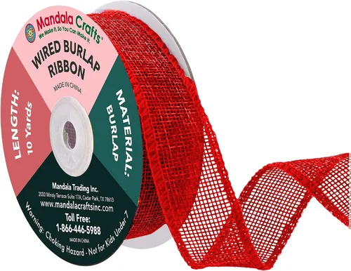 Vista 89 de Mandala Crafts Cinta de arpillera negra de 1.5 pulgadas de ancho para manualidades, rollo de 20 yardas de cinta rústica de arpillera para coronas