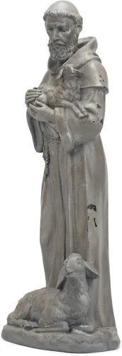 Vista 4 de Roman Estatua de jardín de San Francisco de 15.25 pulgadas de alto