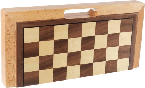 Vista 8 de Ajedrez, Checker y Backgammon de madera deluxe Set, color café