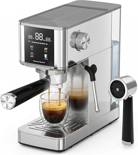 Vista 10 de Electactic Máquina de café espresso de 20 barras con espumador de leche, cafetera espresso profesional para capuchino y café con leche, cafetera