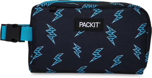 Vista 12 de PackIt Caja de aperitivos congelable, color negro, fabricada con tecnología EcoFreeze, plegable, reutilizable, cierre de cremallera con asa
