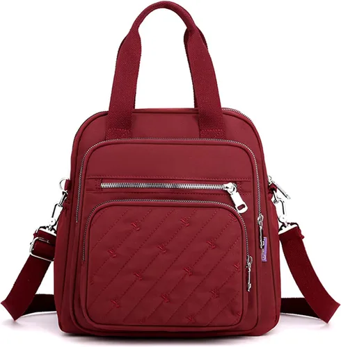 Vista 11 de PORRASSO Mochila Moda Bolso De Hombro Bolso De Las Mujeres Mochila Mochila Nylon, Negro -, Mochilas de mochila