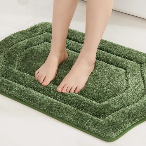 Vista 35 de COSY HOMEER Alfombras de Baño Extra Gruesas para Baño - Juegos de Alfombras Antideslizantes de Lino de Baño Suave Felpa 100% Poliéster Fuerte Sala
