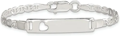 Vista 3 de ICE CARATS Pulsera de plata de ley 925 con corazón para bebé, joyería fina para mujer, regalos para ella, Plata de ley