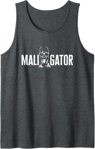 Vista 3 de Camiseta sin mangas Belgian Malinois Cool Maligator Belgian Shepherd Malinois, Negro